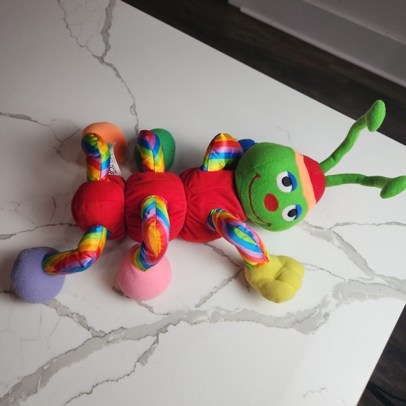 VINTAGE 90s JOLLY TOYS RAINBOW CATERPILLAR RATTLE 🦋 ♥️ 😍 - Picture 4 of 7